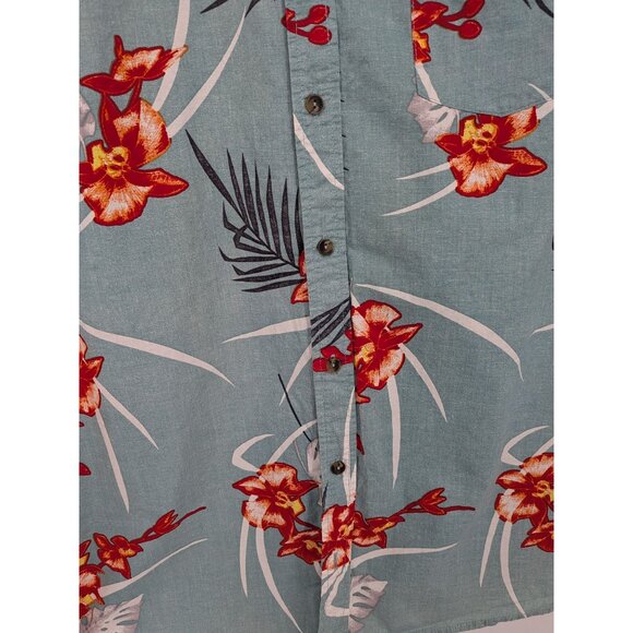 Rip Curl Hawaiian Shirt Button Up Men Size XL Standard Fit Floral Tropical Surf - Picture 7 of 9
